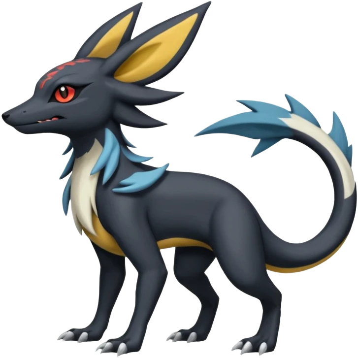 Salandit-Nargacuga-Umbreon-Silvally-fusion (full body) emoji