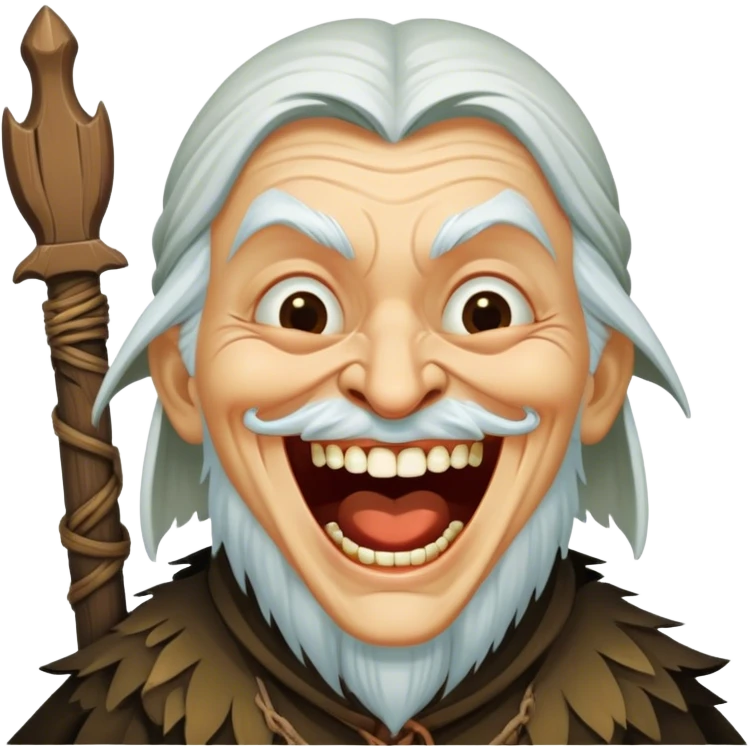 Baba Yaga laughs emoji