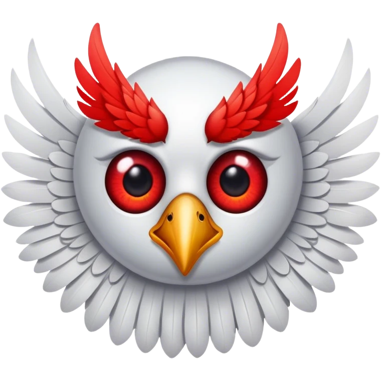 Red eye with wings emoji