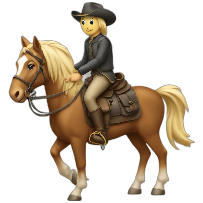 Souris sur un cheval emoji