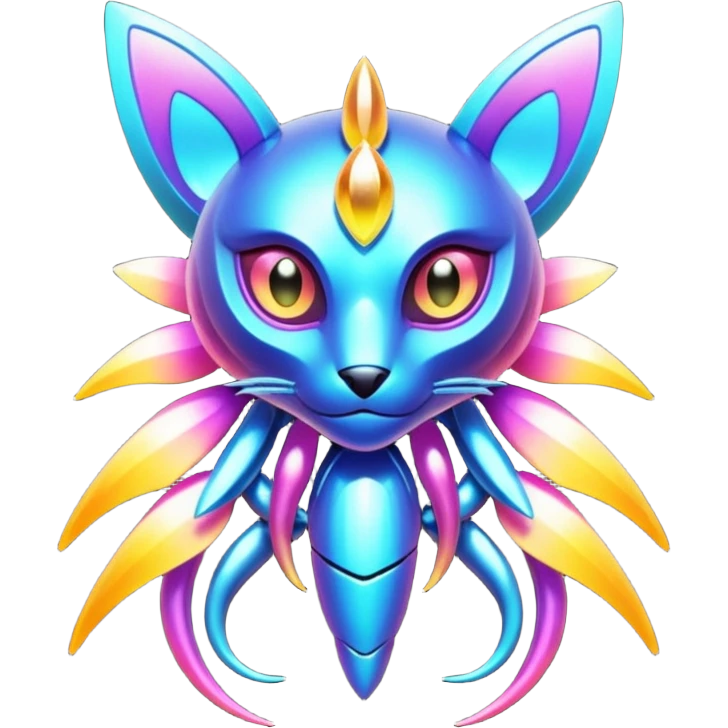  Epic legendary warm-colored sunny rare glowing mechanical sparkly transparent bioluminescent luminescent vibrant bright pastel dark exotic iridescent colorful gradients futuristic modern metallic glossy glittery fantasy-cyber-Fakémon-Vernid-creature emoji