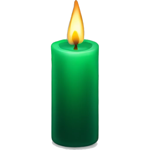 Dark green candle emoji