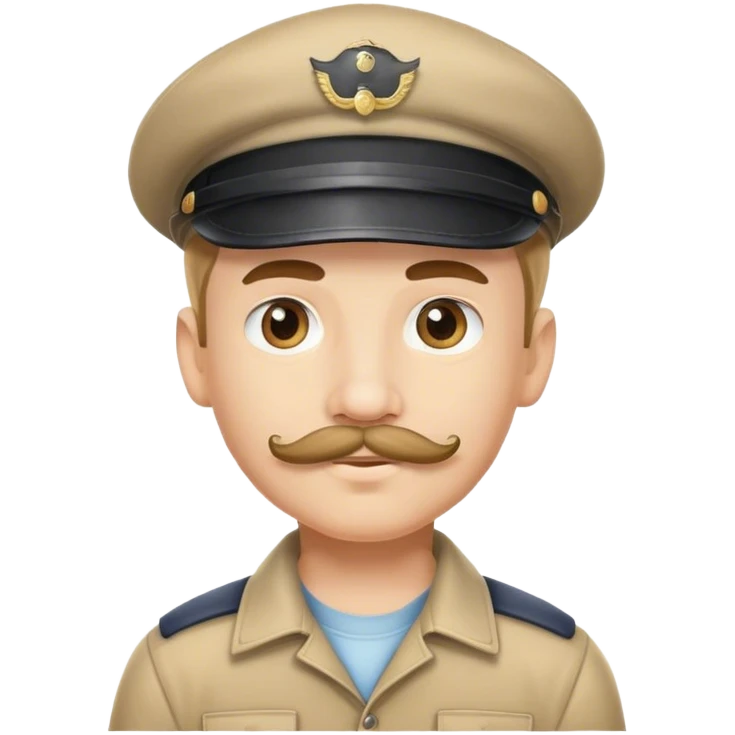 Boy with moustache and cap  emoji