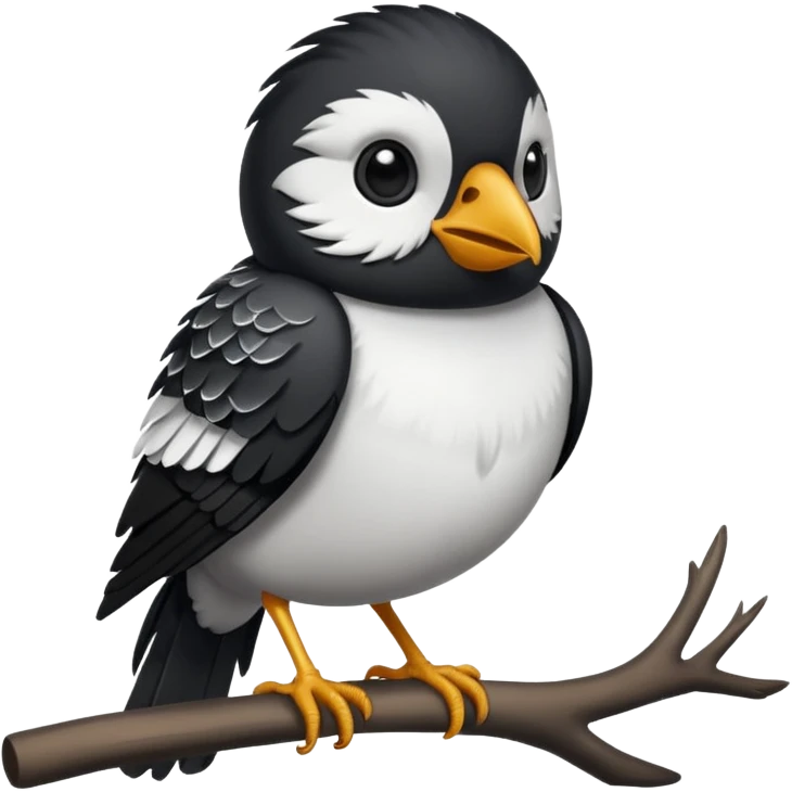 Black and white bird emoji
