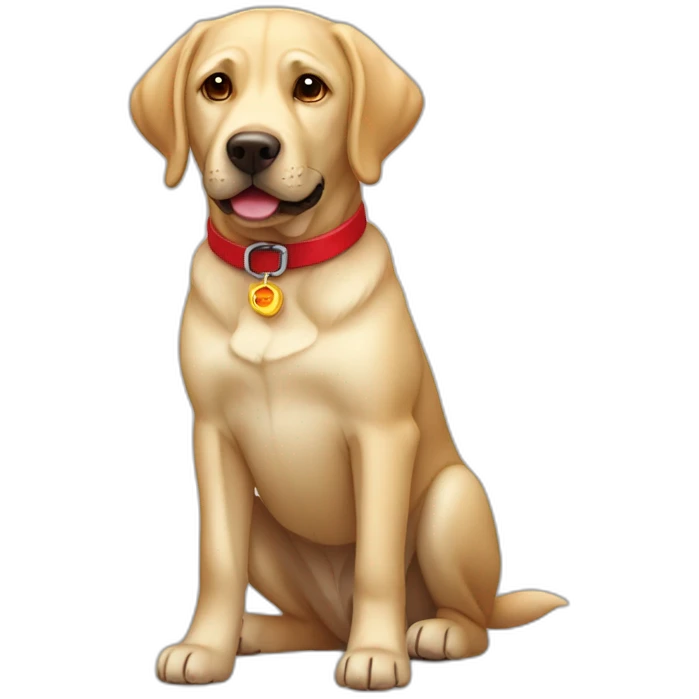 labrador with red collar emoji
