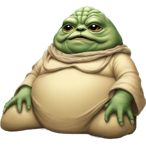 Jabba the Hutt from Star Wars with a laptop emoji