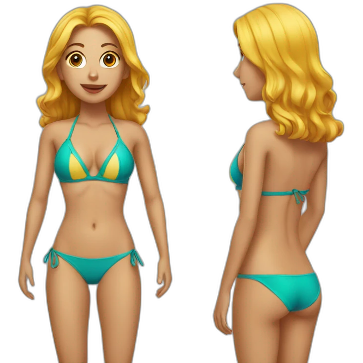 bikini girl emoji