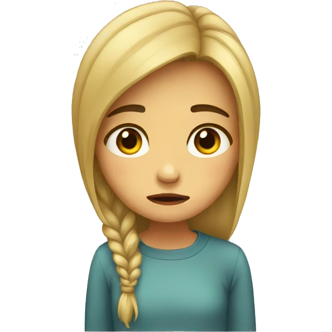 sad girl emoji