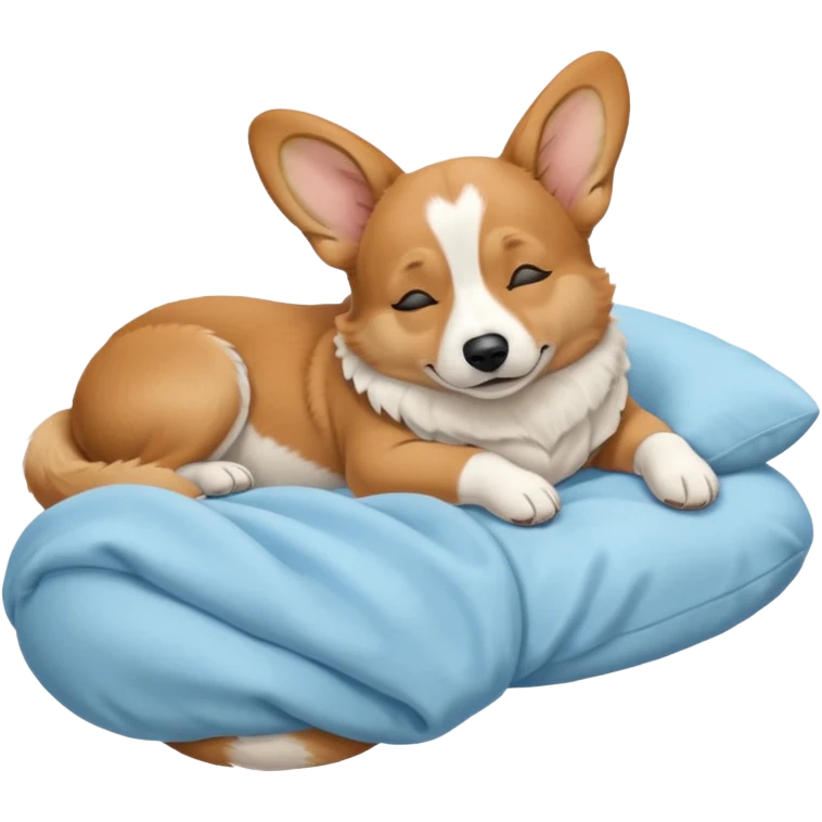 perrita caricatura gorgi gales durmiendo con ropa celeste emoji