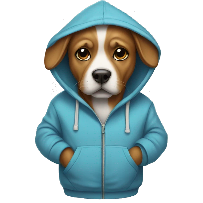 Dog in a hoodie emoji