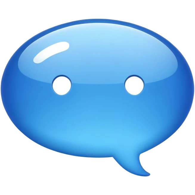 blue message bubble emoji