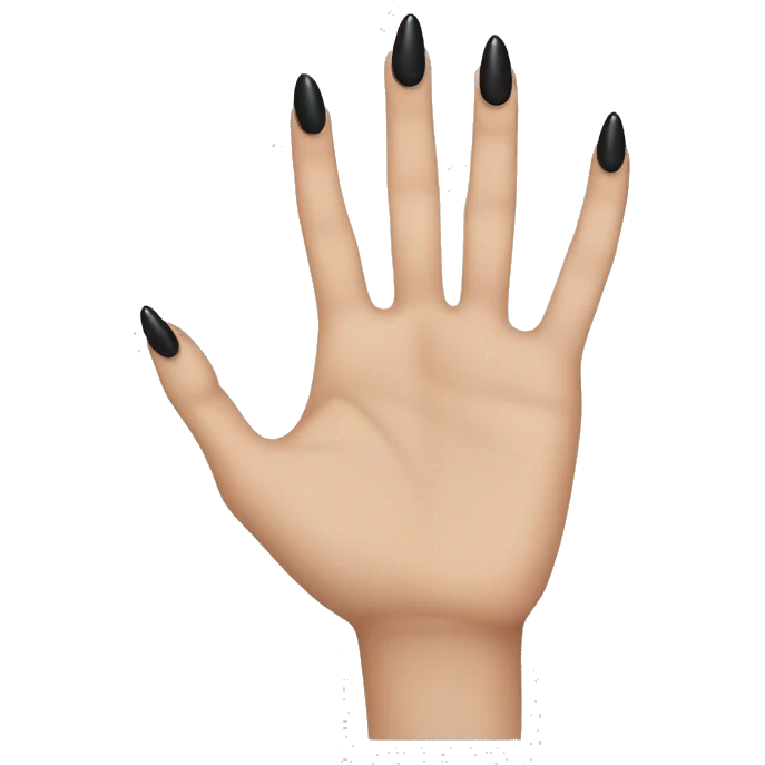 Hand with black nails emoji