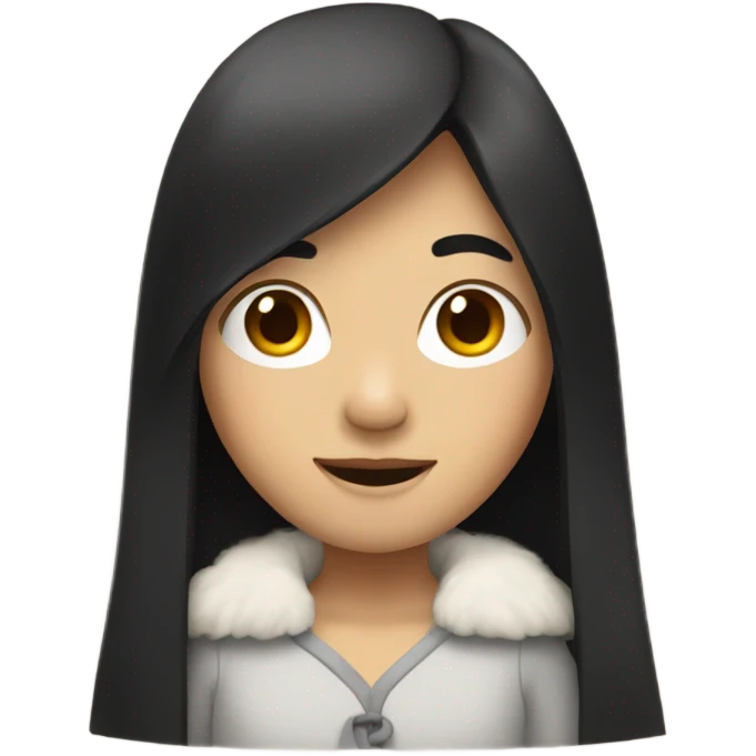 asian chinese with long black hair emoji