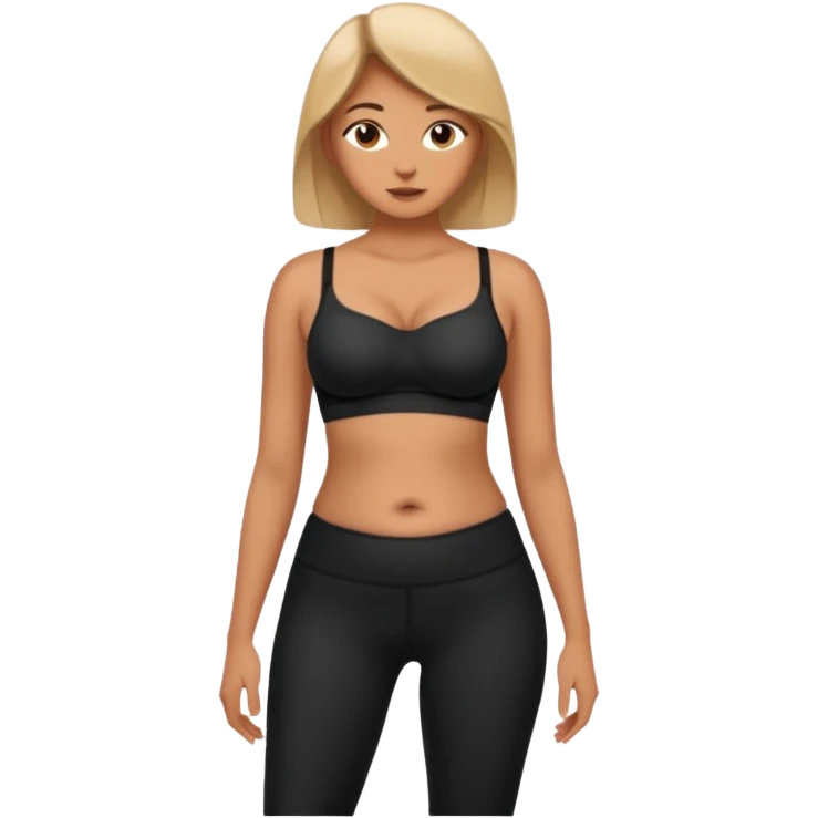 legging brassière noir gonflé ventre femme  emoji