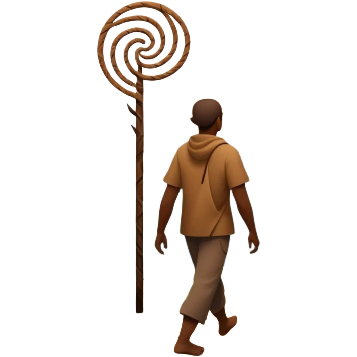 una figura humana sencilla como pintura rupestre caminando hacia una montaña la montaña hecha con líneas curvas primitivas
un animal totémico minimal 
un espiral tipo energía ancestral de fondo 
una mano prehistórica adaptada a ícono
Con una runa moderna inspirada en naturaleza emoji