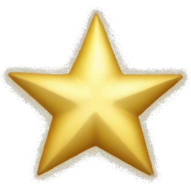 3 golden star-shaped sparkles emoji