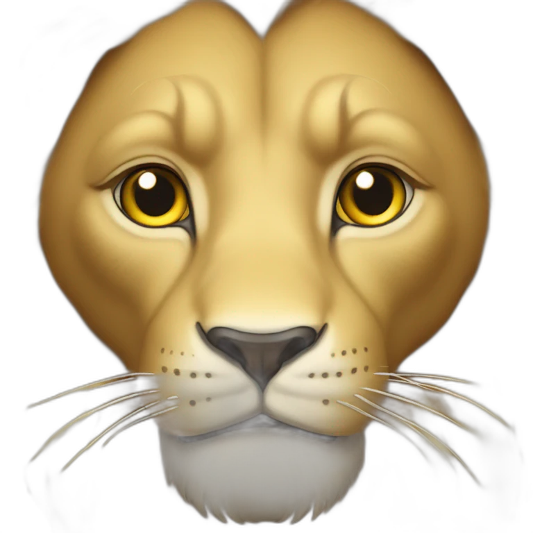 Chat sur lion emoji