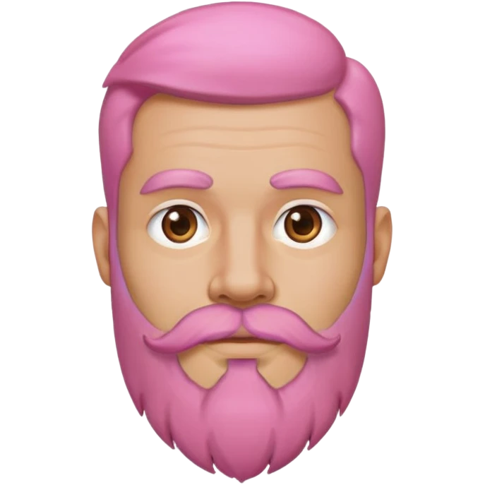 Man with pink beard  emoji