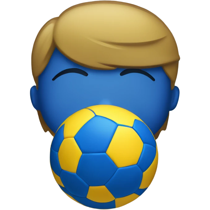 Blue and Yellow volleyb emoji