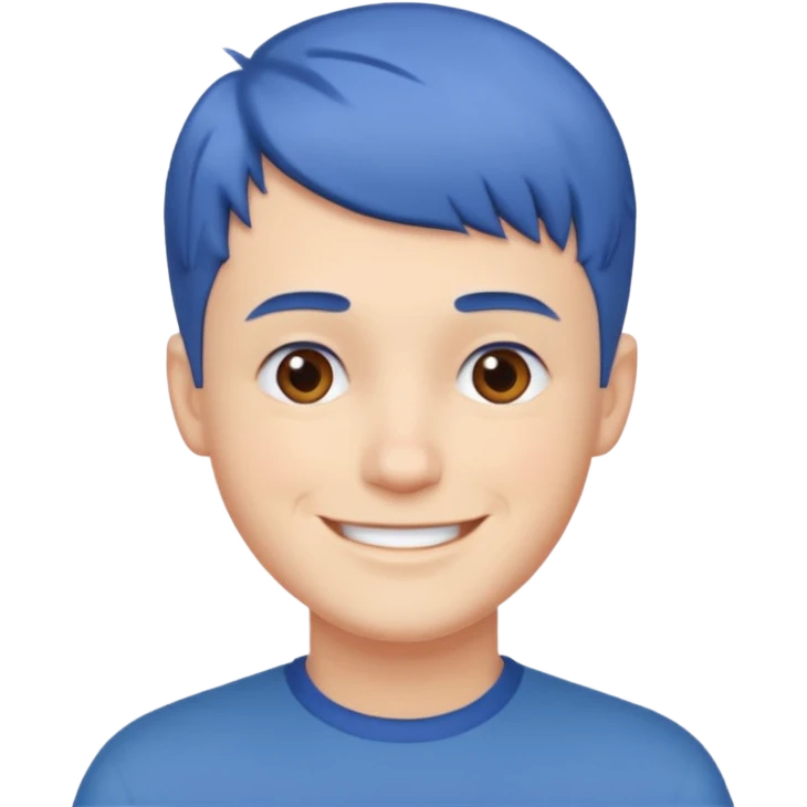 Short Blue Hair Man emoji