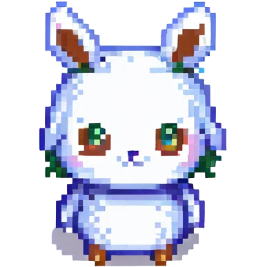Labubu character icon, simple and cute pixel art style emoji