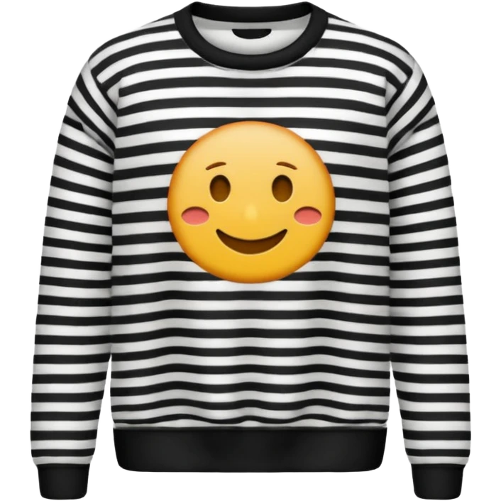 black and white stripes pullover emoji