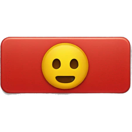 A black and red rectangle with a medium sized yellow circle in the middle emoji
