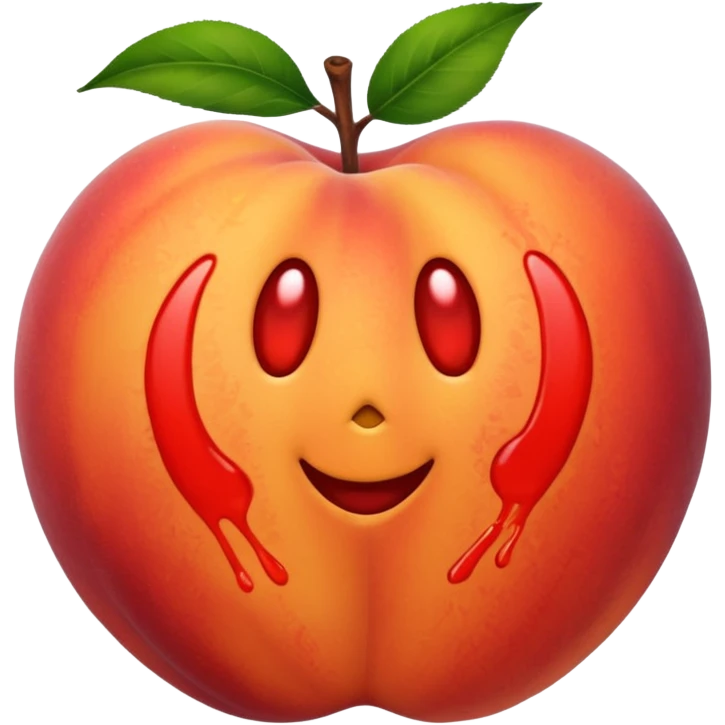 peach with handprints emoji