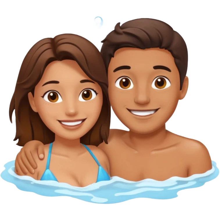 couple in love in a jacuzzi emoji
