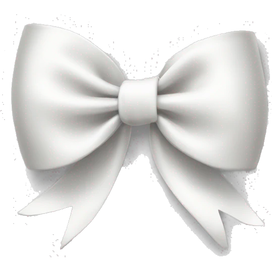White bow on white bow emoji