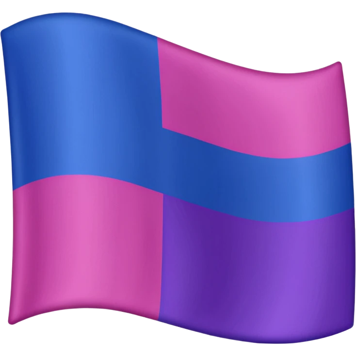 A bisexual flag 🩷💜💙 emoji