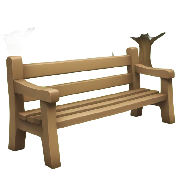 Park with a bench emoji