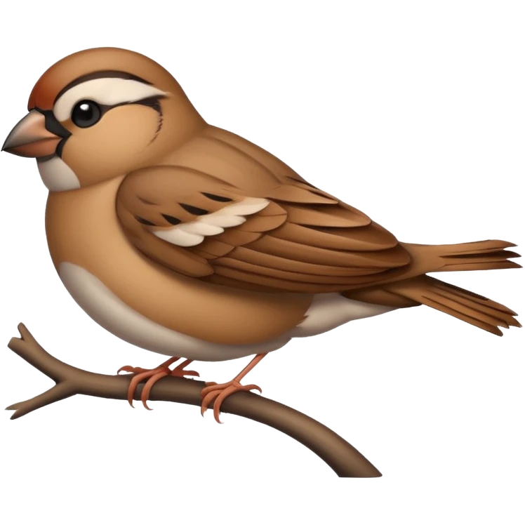 A sparrow is sleeping emoji
