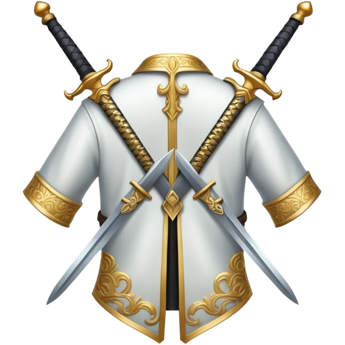 Clothes with swords on the back of it emoji