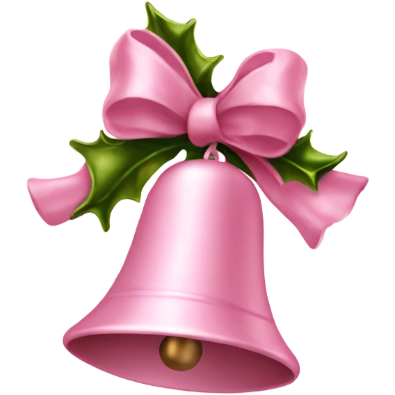 Light pink Christmas bells emoji