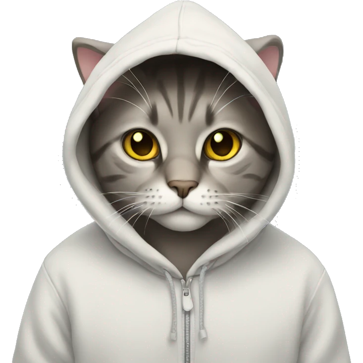 Cat Wearing hoodie emoji