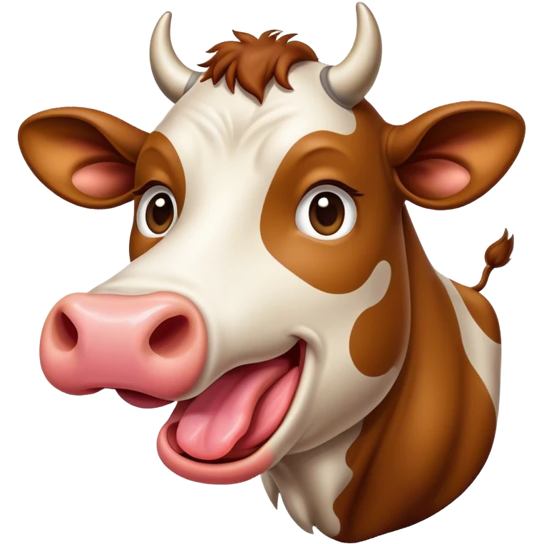 Cow with tongue out emoji
