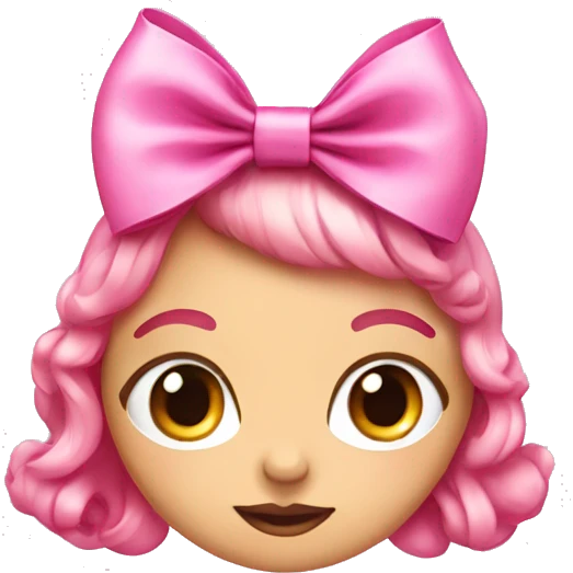 Pink bow coquette emoji