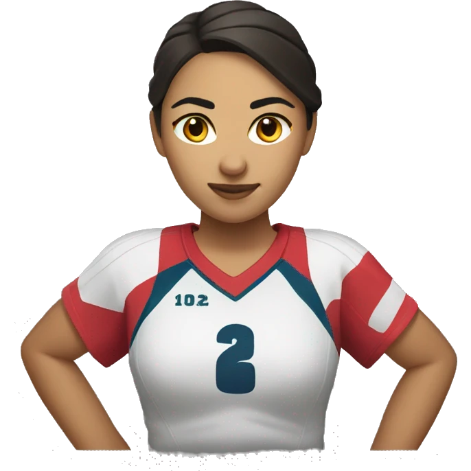 Large sized female volleyball player Mexican emoji