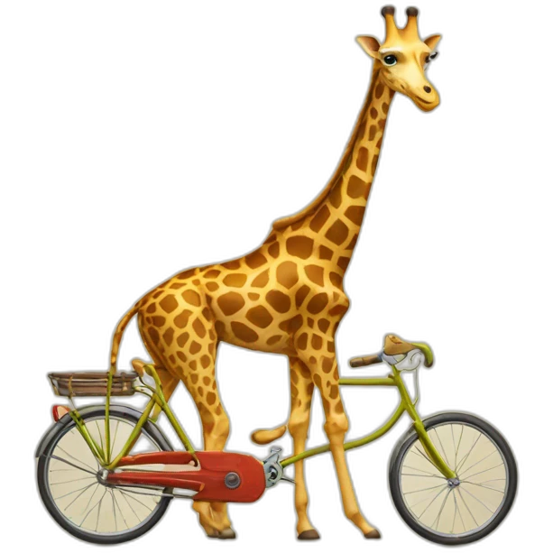 Girafe et velo emoji