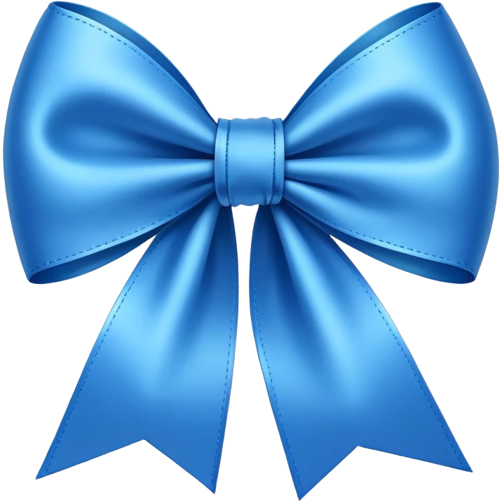 blue ribbon bow emoji