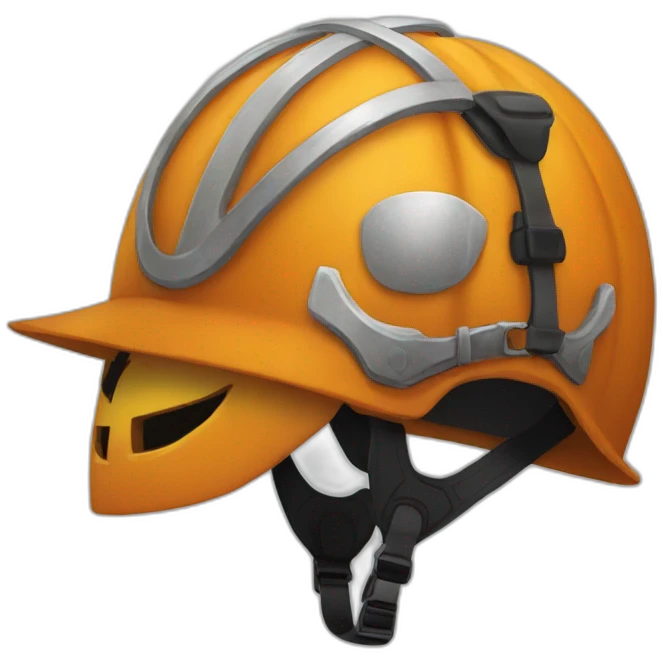 pumpkin in a helmet emoji