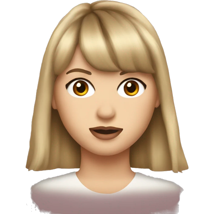 Taylor Swift with bangs emoji
