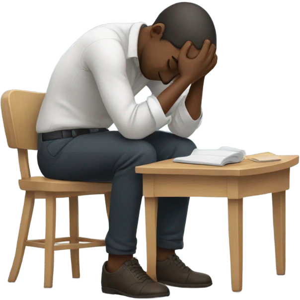 Man sleeping at work emoji