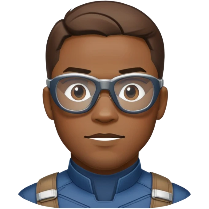 sam wilson with side-whiskers wear safety glasses from  from captain america: civil war emoji