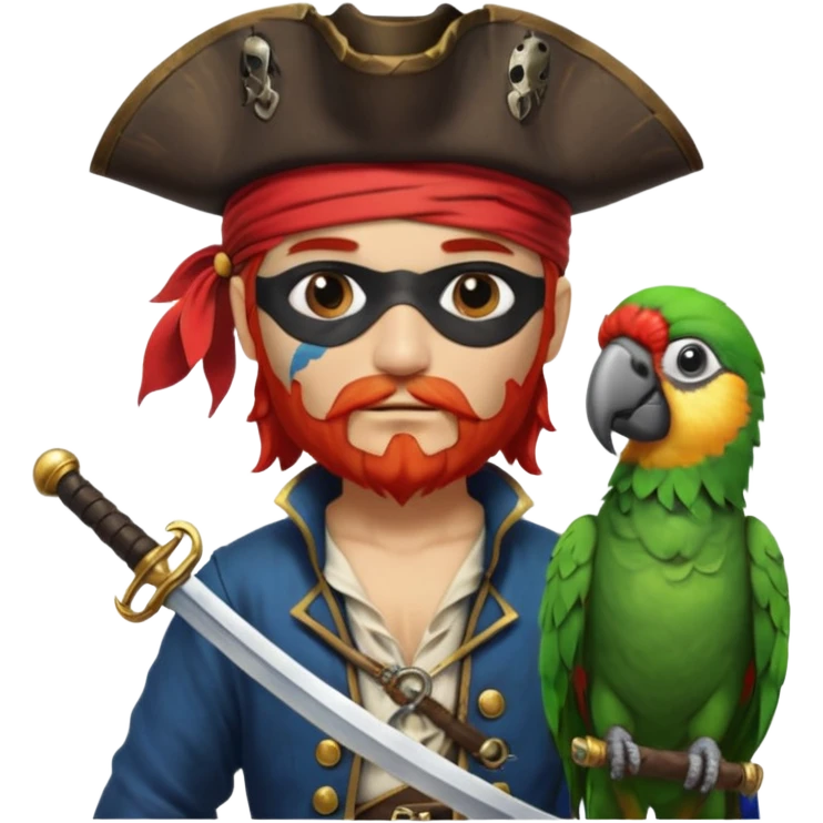 pirate and parrot emoji