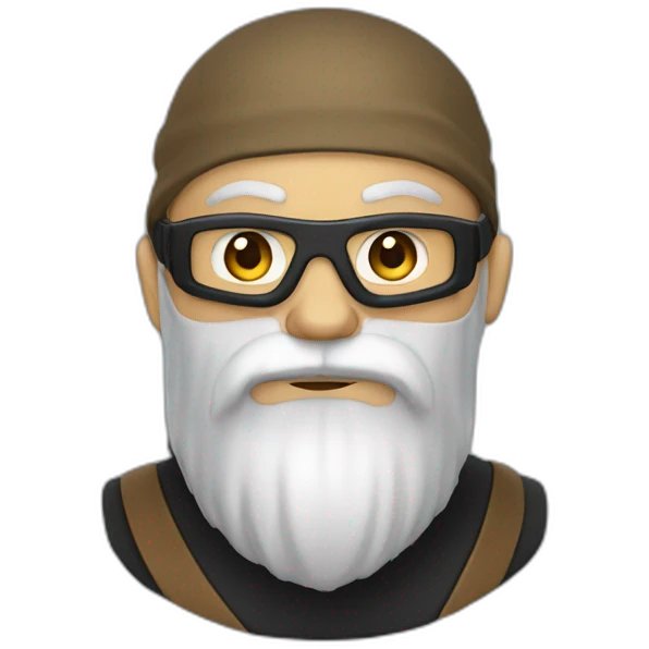 Ninja avec la peau mate atabe  avec une barbe  emoji