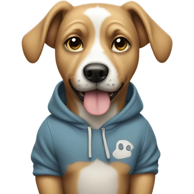Dog wearing a sweatshirt  emoji