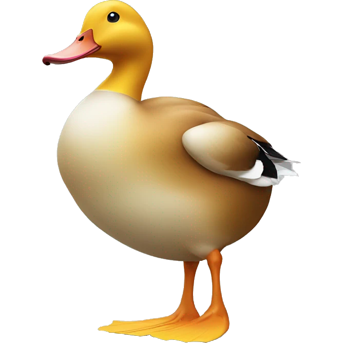 Duck has a big butt emoji