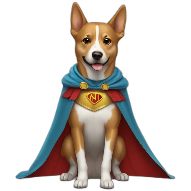 hero dog with cape emoji